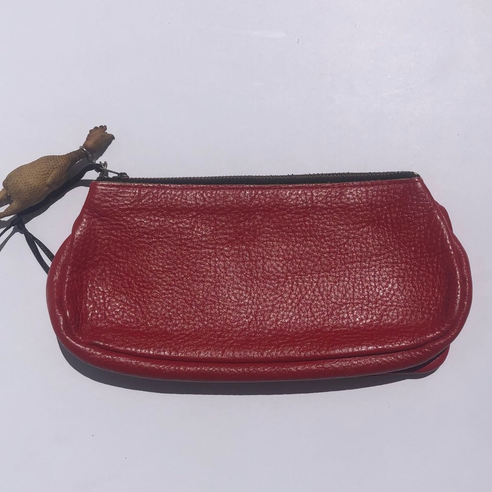 Red leather wallet